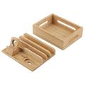 Bamboo Charging Storage Rack Mobile Phone Watch Rack Holder Organizer for Home Office Use