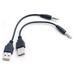 UBS male to 3.5 audio cable 3.5 to USB 3.5 male to USB male conversion cable data cable cable 2pack