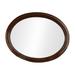 Furniture of America Ramsaran Traditional Wood Frame Oval Mirror in Brown Cherry