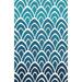 Alexander Home Capri Modern Waves Hand-hooked Indoor/ Outdoor Rug