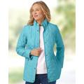 Blair Berkshire Diamond Quilted Jacket - Blue - PS - Petite