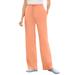 Plus Size Women's Sport Knit Straight Leg Pant by Woman Within in Orange Melon (Size 4X)