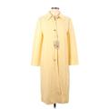 Michael Kors Jacket: Long Yellow Solid Jackets & Outerwear - Women's Size 10