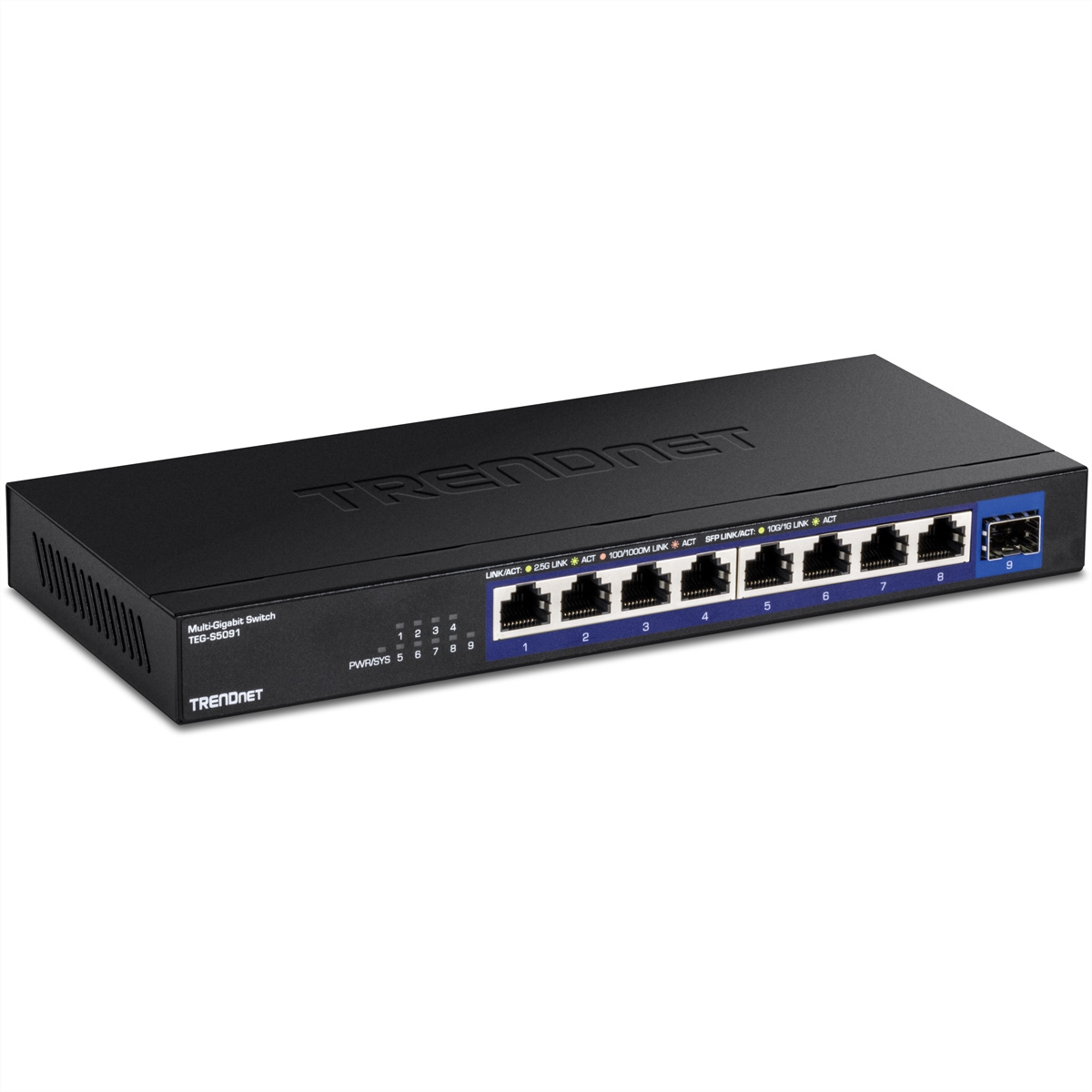 TRENDnet TEG-S5091 9-Port Switch, 2.5G Unmanaged Switch mit 10G SFP+ Port Image
