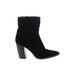 Vince Camuto Ankle Boots: Slouch Chunky Heel Minimalist Black Print Shoes - Women's Size 10 - Pointed Toe