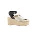 Dolce Vita Wedges: Ivory Print Shoes - Women's Size 9 - Open Toe