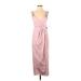 Rebecca Taylor Cocktail Dress - Wrap V-Neck Sleeveless: Pink Solid Dresses - New - Women's Size 0