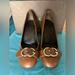 Gucci Shoes | Gucci Gg Brown Sachalin Leather Pump 3.5" Heel Silver Gg Buckle Size 39 | Color: Brown | Size: 8.5