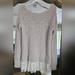 Anthropologie Sweaters | Anthropologie A'reve Sweater Dress With Lace Trim And Back Bow | Color: Cream/White | Size: S