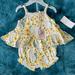 Jessica Simpson Matching Sets | Jessica Simpson Baby Girl 2 Piece Yellow Floral Set Size 12 Months | Color: Cream/Yellow | Size: 12mb