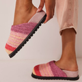 Free People Shoes | Free People Milo Everyday Woven Mules | Color: Pink/Purple | Size: 7.5