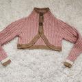 Burberry Jackets & Coats | Burberry Bolero Sweater 6t Pink (Kt3) | Color: Brown/Pink | Size: 6g