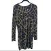 Michael Kors Dresses | Michael Kors Black Gold Chain Dress Long Sleeves S | Color: Black/Gold | Size: S