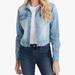 Jessica Simpson Jackets & Coats | Cropped Jean Jacket | Color: Blue/Silver | Size: Xs