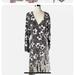 Anthropologie Dresses | Nwt Anthropologie Sz L Porridge Black White Floral Amity Wrap Dress | Color: Black/White | Size: L