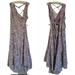 Anthropologie Dresses | Anthropologie Hutch High-Low Wrap Midi Dress Open Strappy Back Floral Purple New | Color: Purple/White | Size: 2x