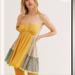 Free People Dresses | Free People | Tube Top Tunic Dress Yellow With Mixed Patterns | Size L | Color: Green/Yellow | Size: L