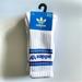 Adidas Underwear & Socks | Adidas Men’s Crew Cushioned Socks White Blue 3 Pack Size 6-12 | Color: Blue/White | Size: 6-12
