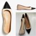 J. Crew Shoes | J. Crew Marina Leather Cap Pointy Toe Flats | Color: Black/Tan | Size: 7.5