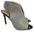 Jessica Simpson Shoes | Jessica Simpson Javrey Womens White Leather Open Toe Stiletto High Heel Shoes 8 | Color: Brown/White | Size: 8