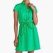 J. Crew Dresses | J.Crew Mercantile Green Eyelet Lace Collared Tie Front Button Up Dress | Color: Green | Size: Xl