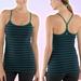 Lululemon Athletica Tops | Lululemon Power Y Tank Shelf Bra Sz 6 Inkwell Hyper Stripe Green | Color: Blue/Green | Size: 6