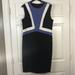 Nine West Dresses | Nine West Women's Sleeveless Color Block Dress | Color: Black/Blue | Size: 12