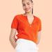 J. Crew Sweaters | Jcrew 100% Cashmere Orange Short Sleeve Cableknit Sweater | Color: Orange | Size: S