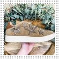 Coach Shoes | New Coach - Star Rhinestone Tan Suede Sneakers 7b | Color: Brown/Tan | Size: 7