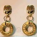 Louis Vuitton Jewelry | Louis Vuitton Circle Grommet Dangle Earings | Color: Gold | Size: 1.5"
