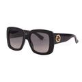 Gucci Accessories | New Gucci Women Sunglasses Oversized Black Square Gg0141sn-001gray Lens Gold Gg | Color: Black/Gray | Size: Os