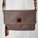Dooney & Bourke Bags | Dooney & Bourke Small Pebble Leather Fold Over Zip Crossbody Bag Elephant Gray | Color: Gray/Red | Size: Os