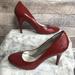 Jessica Simpson Shoes | Jessica Simpson Red Patent Leather Round 3" Pump High Heels Size 9b/39 | Color: Red | Size: 9