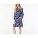 J. Crew Dresses | J Crew Women's Tie-Neck Tiered Dress Scattered Peony Print Ar656 Size Med Petite | Color: Purple/White | Size: Mp