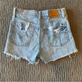 Levi's Shorts | Levi’s Wedgie Short Jean Shorts White Wash Vintage Distressed Cutoffs | Color: Blue/White | Size: 25