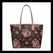 Coach Bags | Coach Reversible City Tote In Signature Coated Canvas With Medley Bouquet Print | Color: Brown/Gold | Size: 13" (L) X 11 1/2" (H) X 6(D)