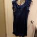 Anthropologie Dresses | Anthropologie Navy Blue Silk Sheath Dress, Size 8 | Color: Blue | Size: 8