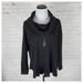 Anthropologie Tops | Anthropologie Maeve Addie Ruffled Hacci Pullover Black Size Sp | Color: Black | Size: Sp