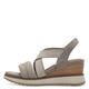 Tamaris Damen Keilsandalen, Frauen Sandalen,Keilsandaletten,Keilabsatz,Wedge-Heel,bequem,flach,Sommerschuhe,Freizeitschuhe,MUD,36 EU