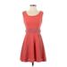 American Rag Cie Casual Dress - A-Line Scoop Neck Sleeveless: Orange Dresses - Women's Size Small