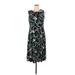 Danny And Nicole Casual Dress - A-Line: Black Print Dresses - Women's Size X-Large