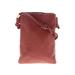 Vince Camuto Leather Crossbody Bag: Pebbled Burgundy Print Bags