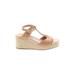 Lucky Brand Wedges: Tan Solid Shoes - Women's Size 8 - Open Toe