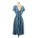 Zesica Casual Dress - Wrap: Blue Dresses - Women's Size Small