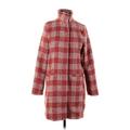 Old Navy Coat: Mid-Length Red Print Jackets & Outerwear - Women's Size X-Small
