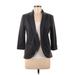 LC Lauren Conrad Blazer Jacket: Short Gray Print Jackets & Outerwear - Women's Size 6