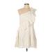 Tularosa Casual Dress - Party Open Neckline Sleeveless: Ivory Print Dresses - Women's Size Large