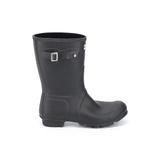 Hunter Rain Boots: Black Print Shoes - Women's Size 10 - Round Toe