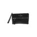 Kate Spade New York Leather Wristlet: Pebbled Black Solid Bags