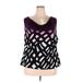 Calvin Klein Sleeveless Blouse: Purple Tops - Women's Size 2X